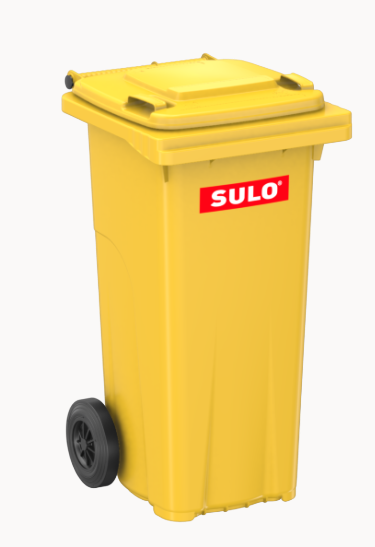 Сміттєвий бак SULO пластиковий жовтий 120л